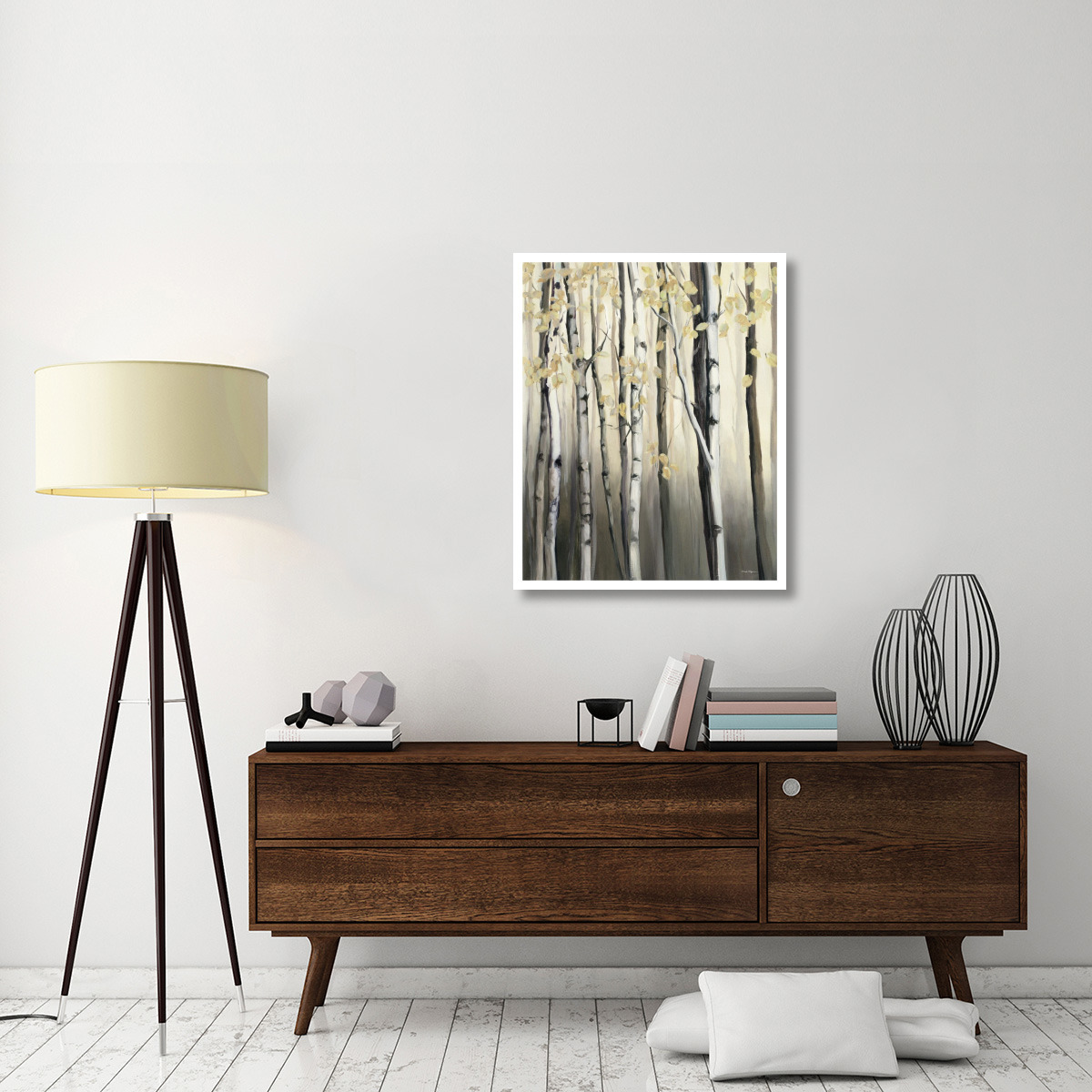 Golden Birch II -Paper Art-30&quotx37"