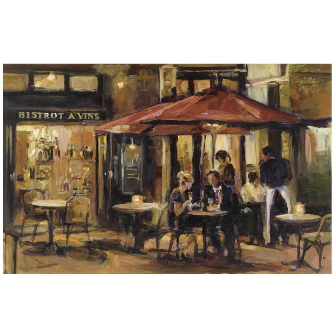Bistrot A Vins Warm Crop -Paper Art-20&quotx14"