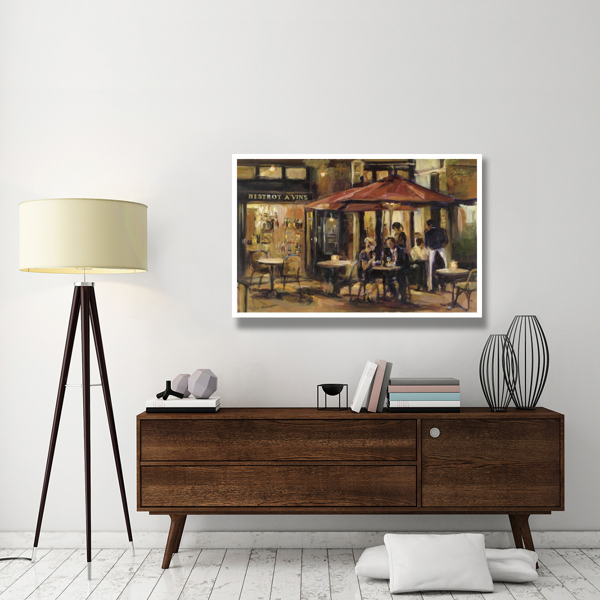 Bistrot A Vins Warm Crop -Paper Art-50&quotx34"