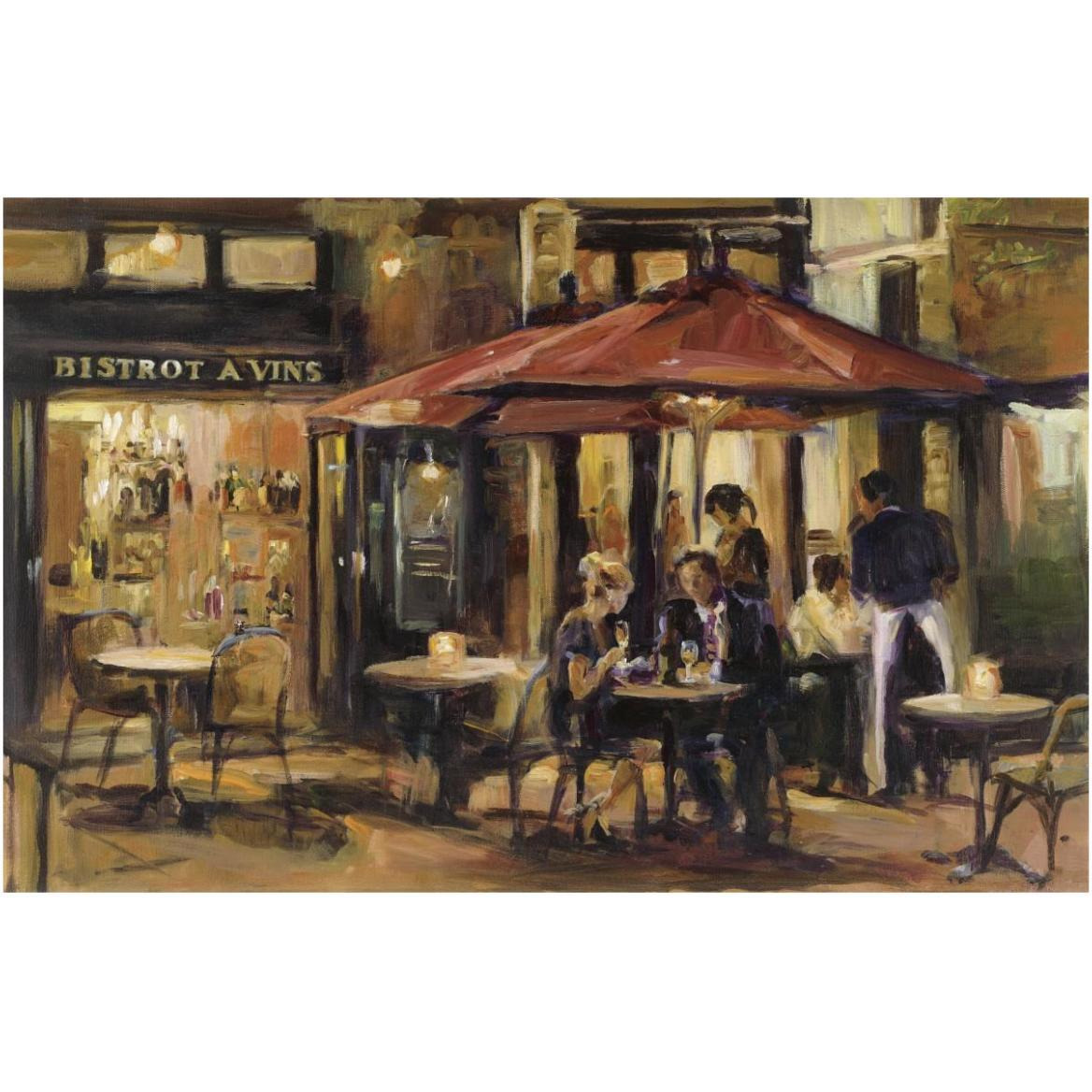 Bistrot A Vins Warm Crop -Paper Art-62&quotx42"