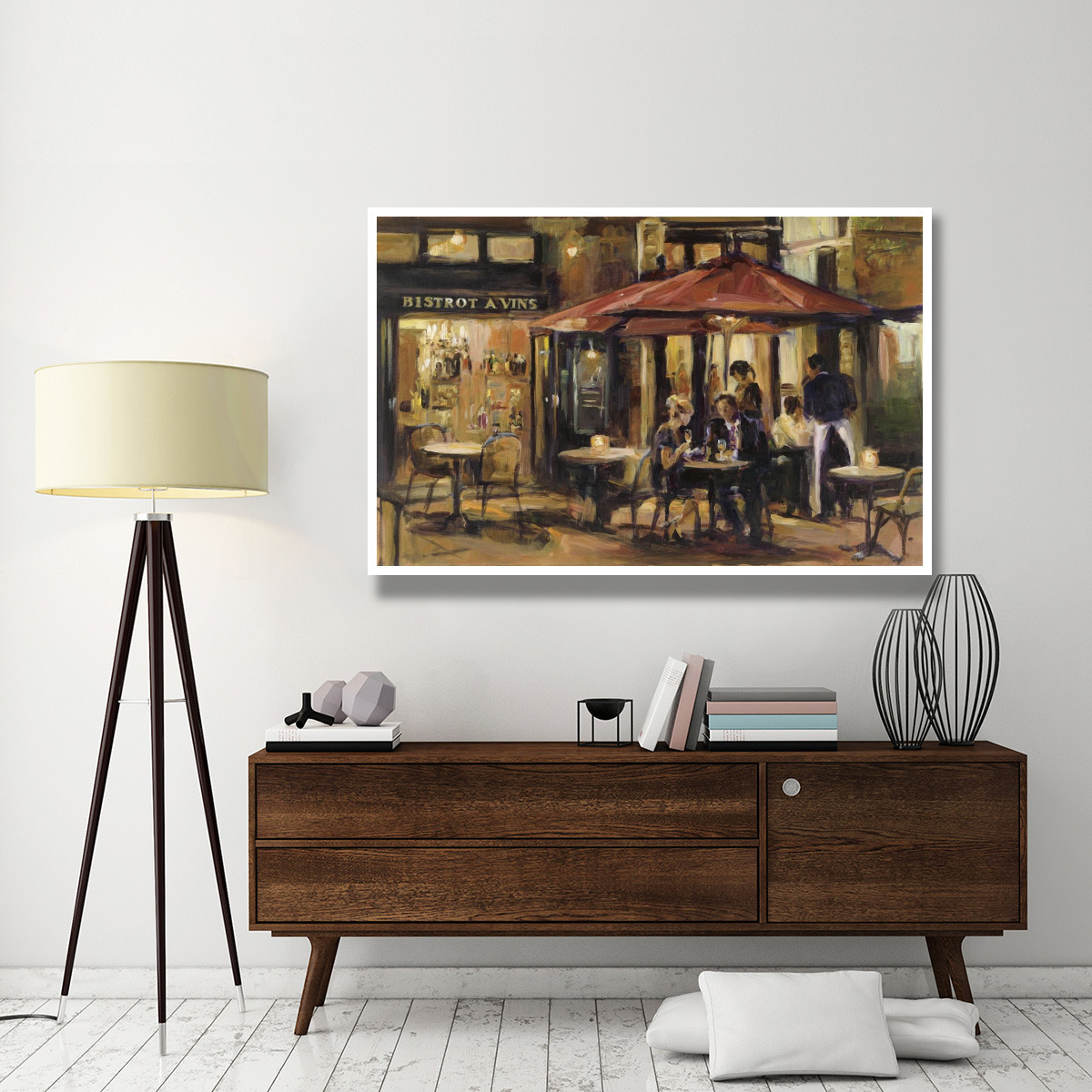 Bistrot A Vins Warm Crop -Paper Art-62&quotx42"
