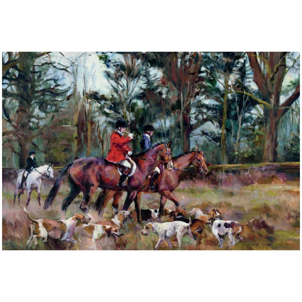 Foxhunt -Paper Art-50&quotx34"