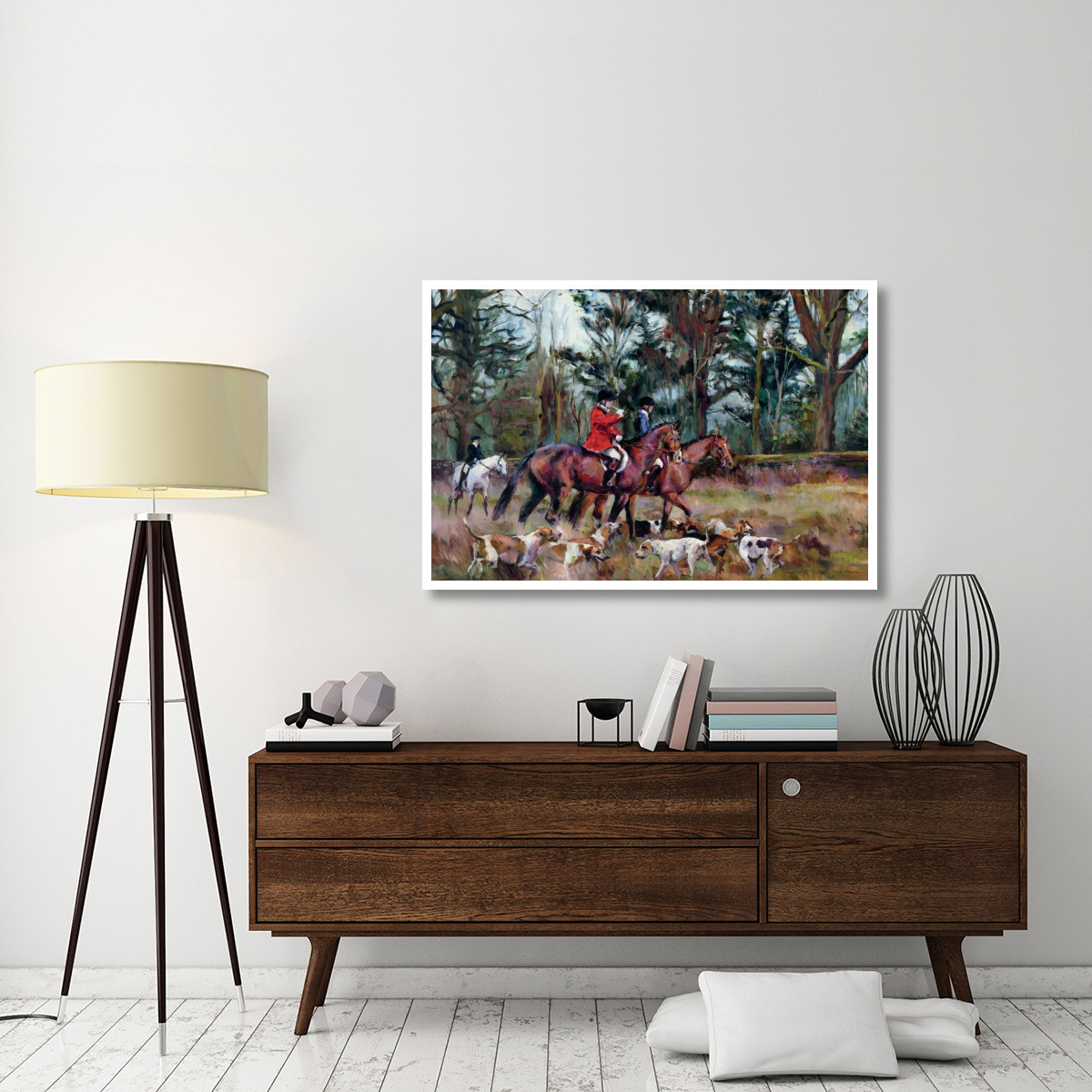 Foxhunt -Paper Art-50&quotx34"