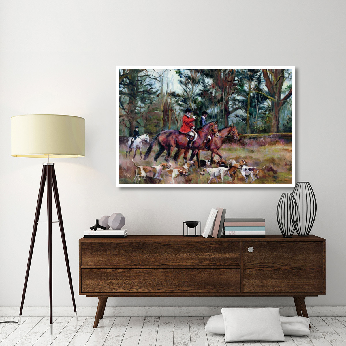 Foxhunt -Paper Art-62&quotx42"