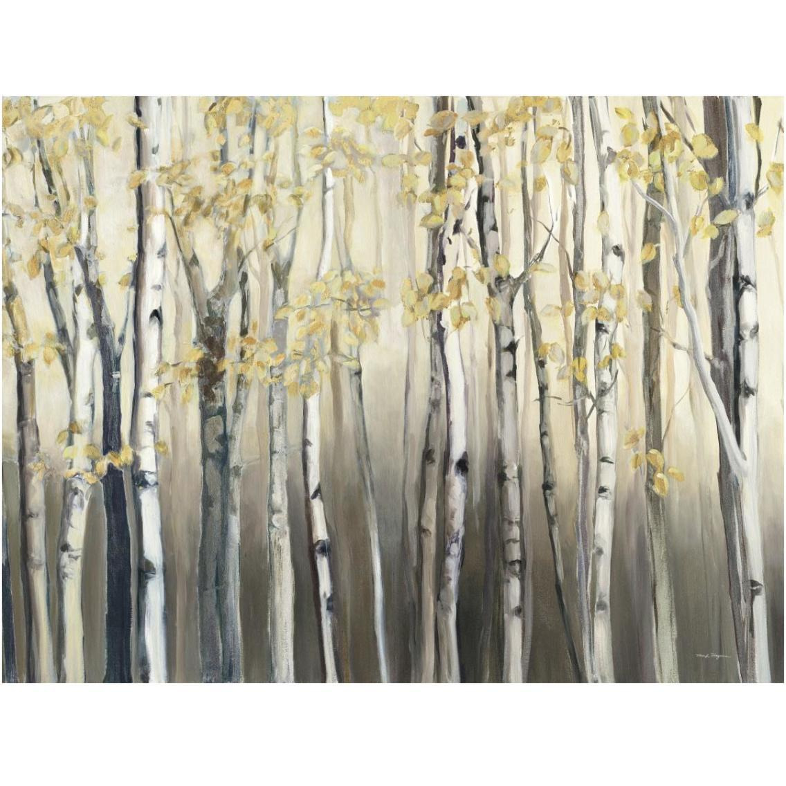 Golden Birch III -Paper Art-18&quotx14"