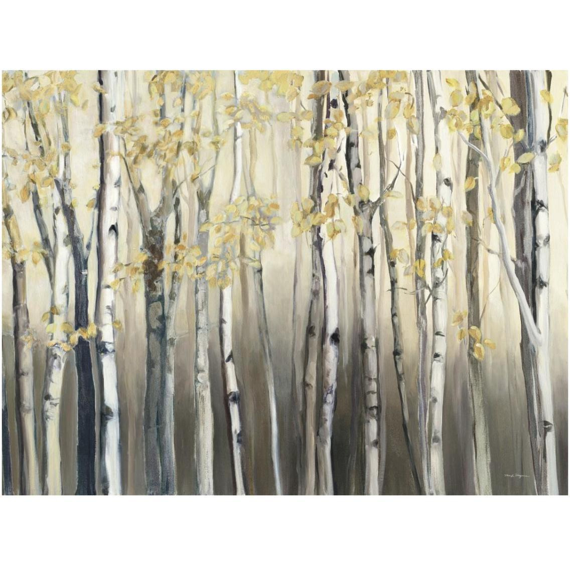 Golden Birch III -Paper Art-34&quotx26"