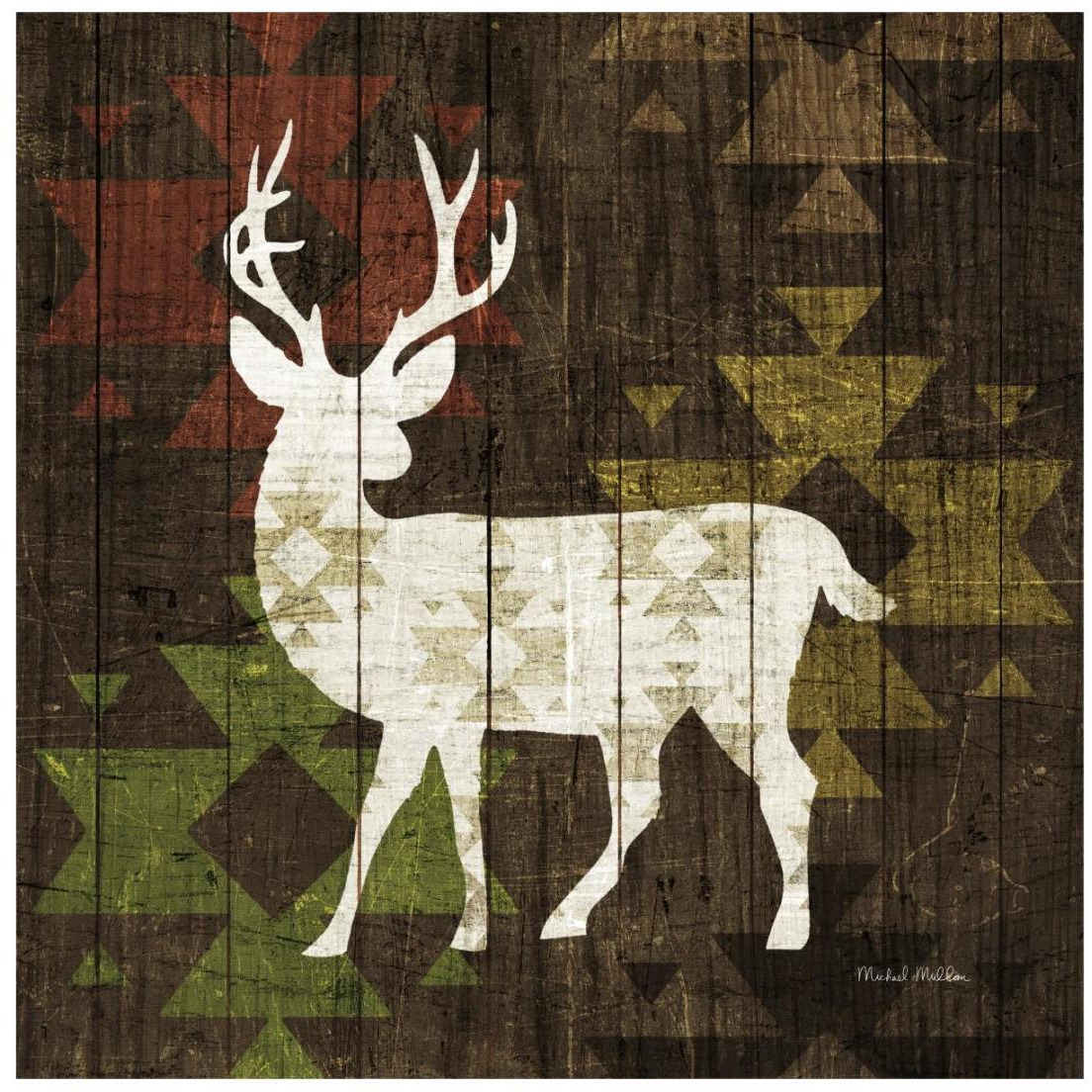 Southwest Lodge Deer I -Paper Art-20&quotx20"