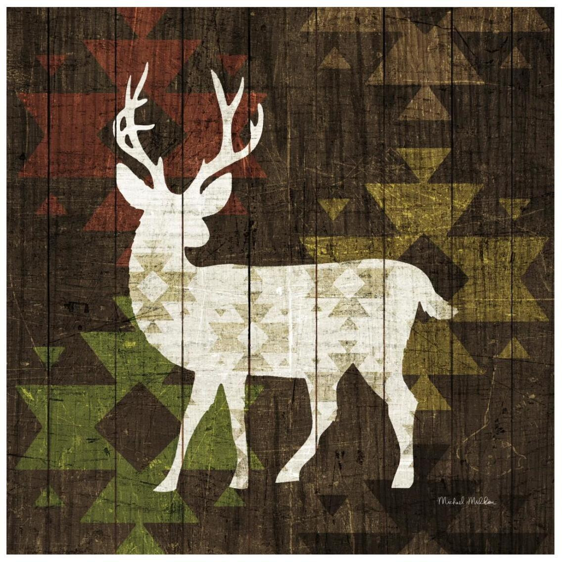 Southwest Lodge Deer I -Paper Art-26&quotx26"