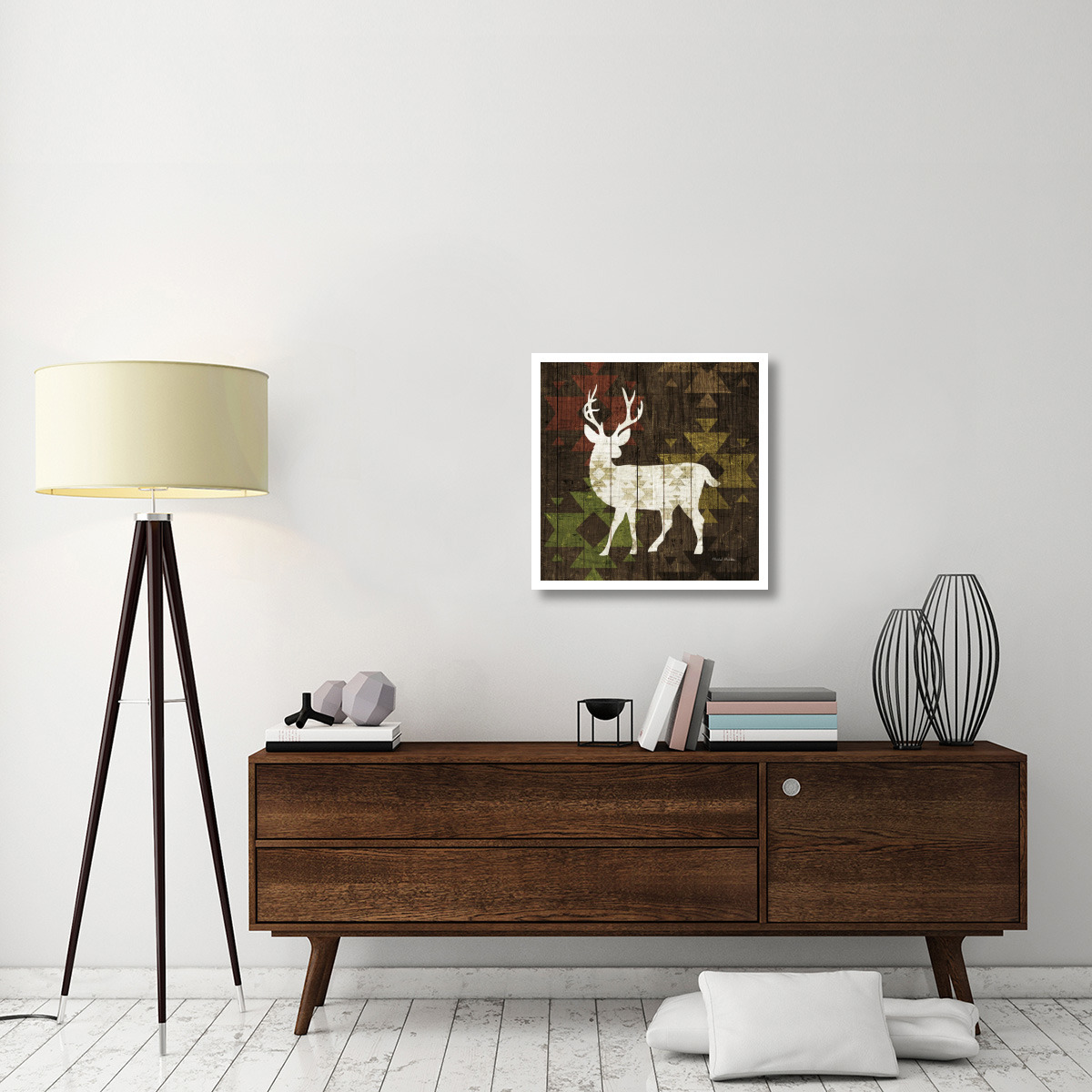 Southwest Lodge Deer I -Paper Art-26&quotx26"