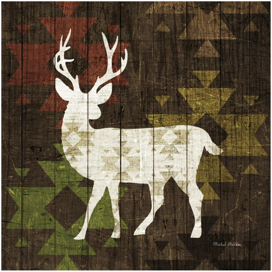 Southwest Lodge Deer I -Paper Art-32&quotx32"