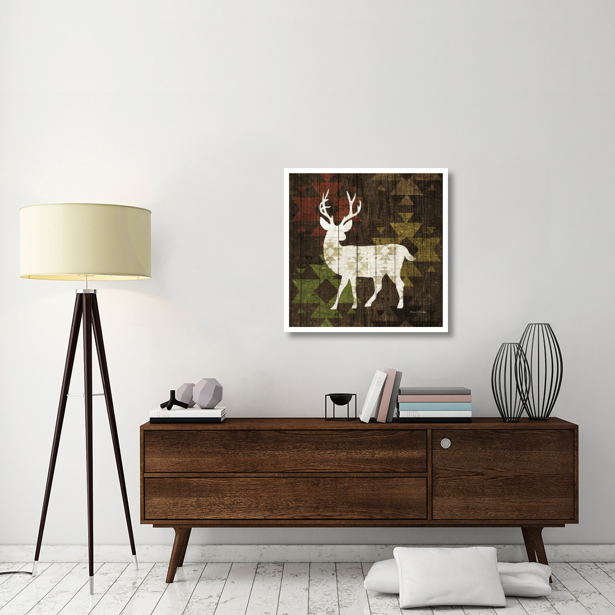 Southwest Lodge Deer I -Paper Art-32&quotx32"