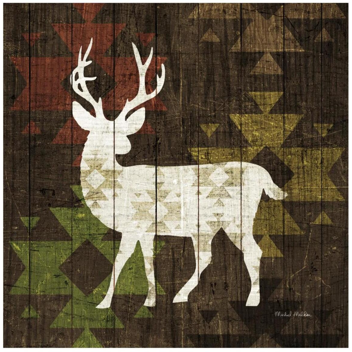 Southwest Lodge Deer I -Paper Art-42&quotx42"