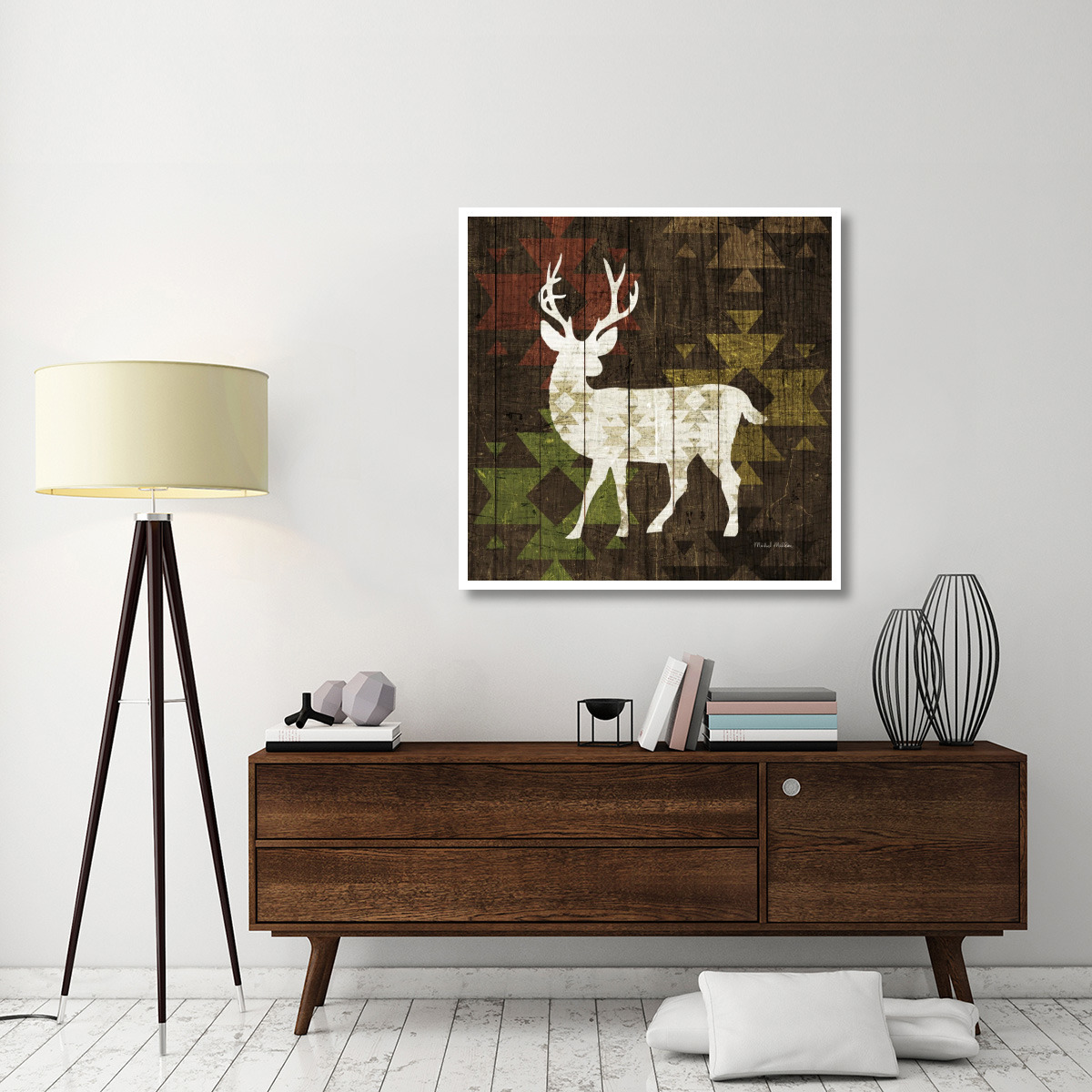 Southwest Lodge Deer I -Paper Art-42&quotx42"