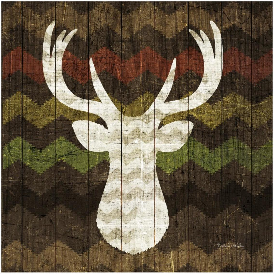 Southwest Lodge Deer II -Paper Art-32&quotx32"