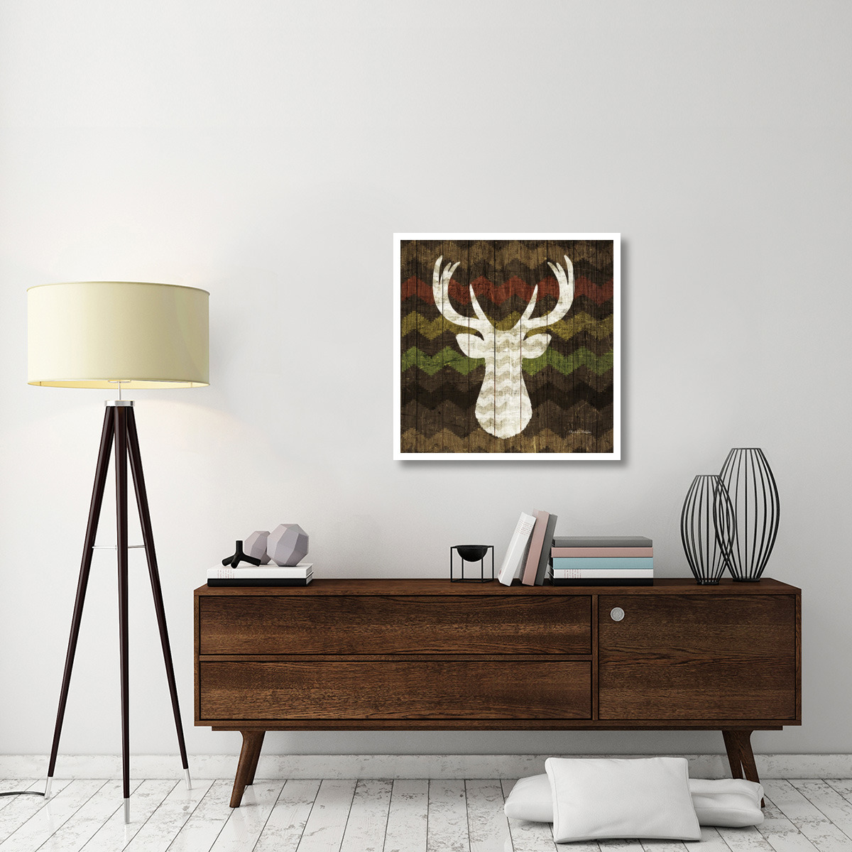 Southwest Lodge Deer II -Paper Art-32&quotx32"