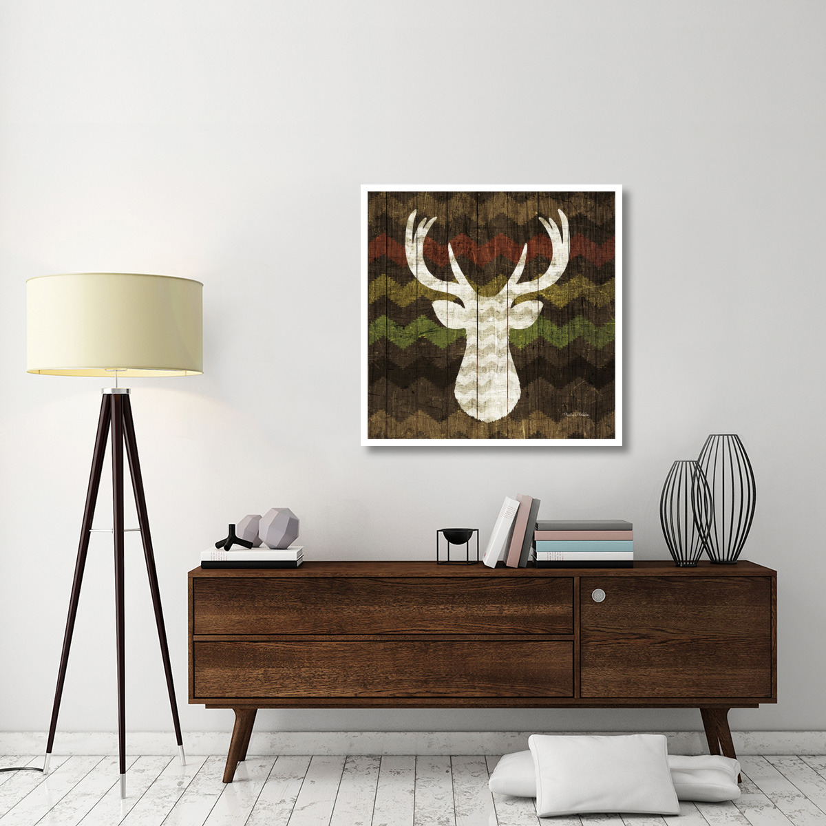 Southwest Lodge Deer II -Paper Art-38&quotx38"