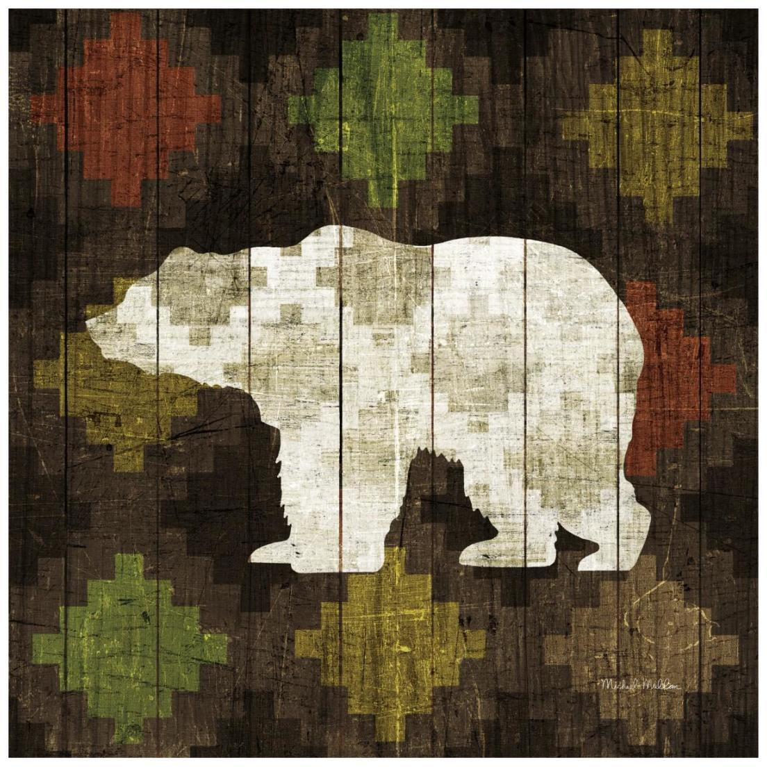 Southwest Lodge Bear -Paper Art-20&quotx20"