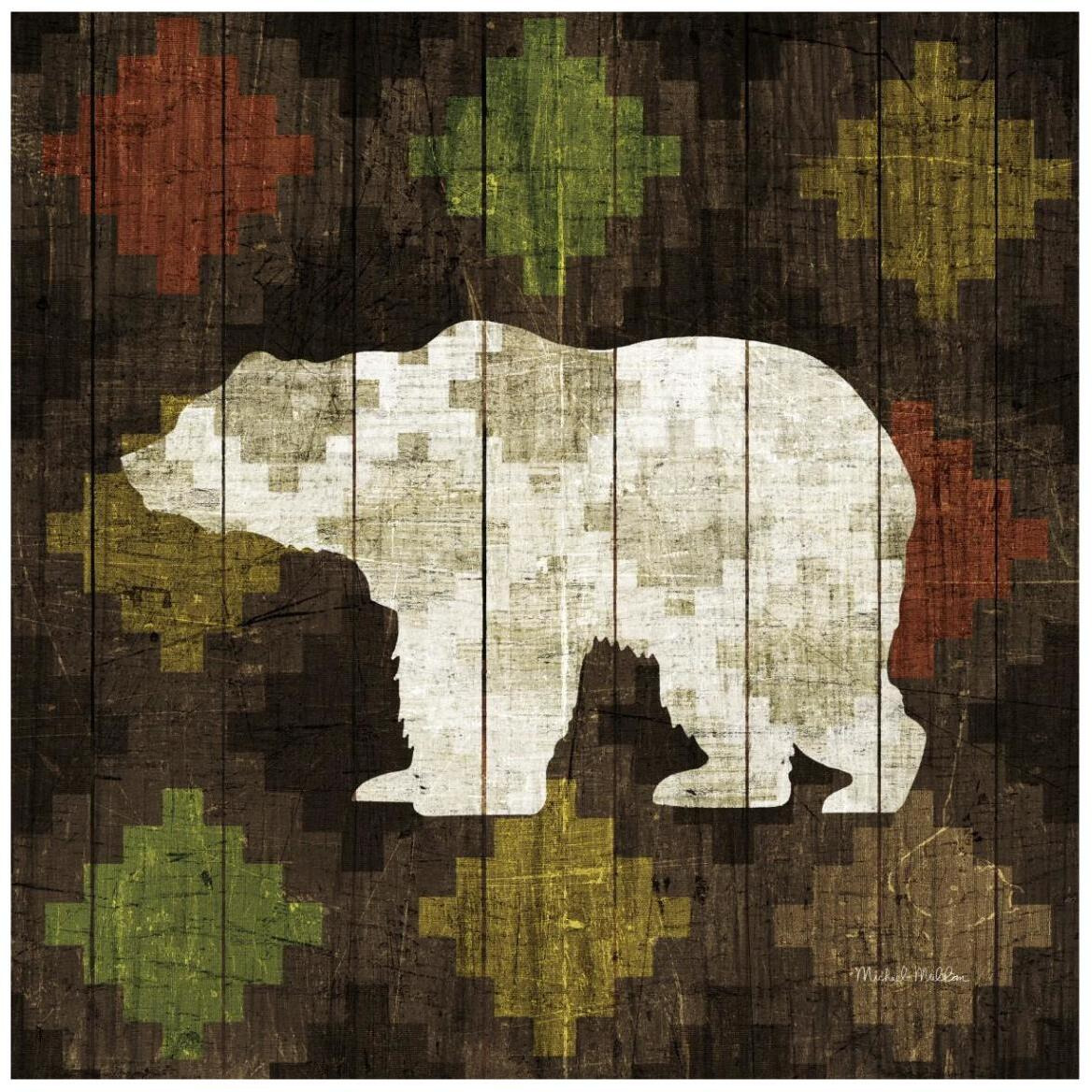 Southwest Lodge Bear -Paper Art-42&quotx42"