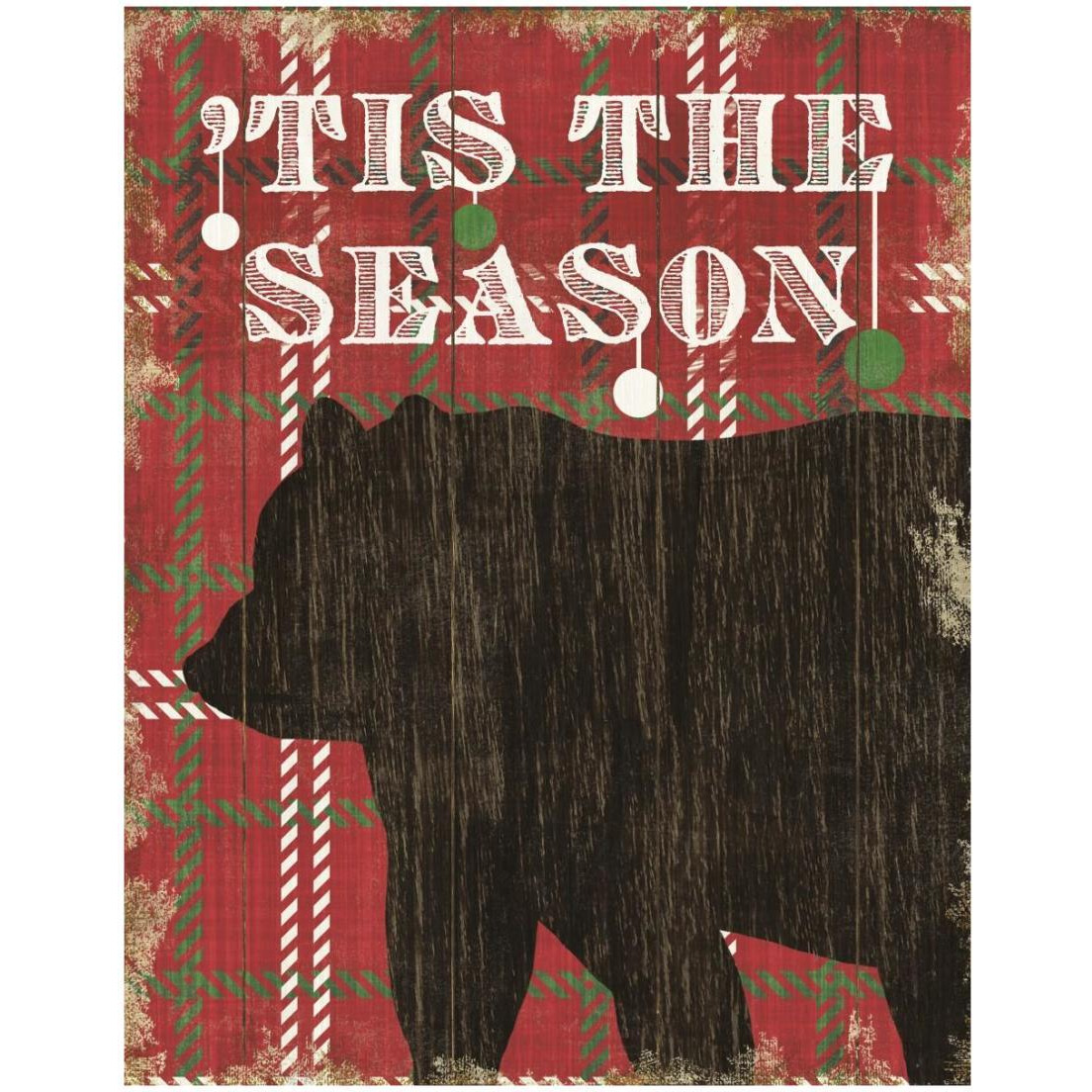 Simple Living Holiday Bear -Paper Art-18&quotx22"