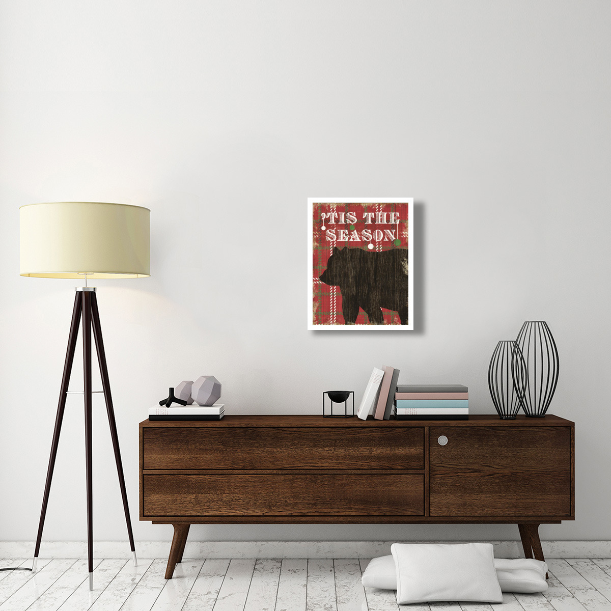 Simple Living Holiday Bear -Paper Art-22&quotx26"