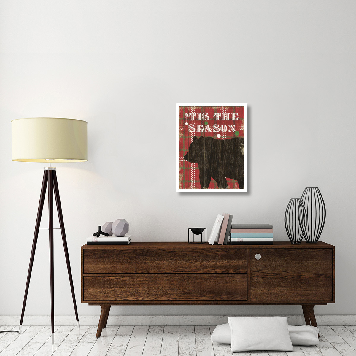Simple Living Holiday Bear -Paper Art-24&quotx30"
