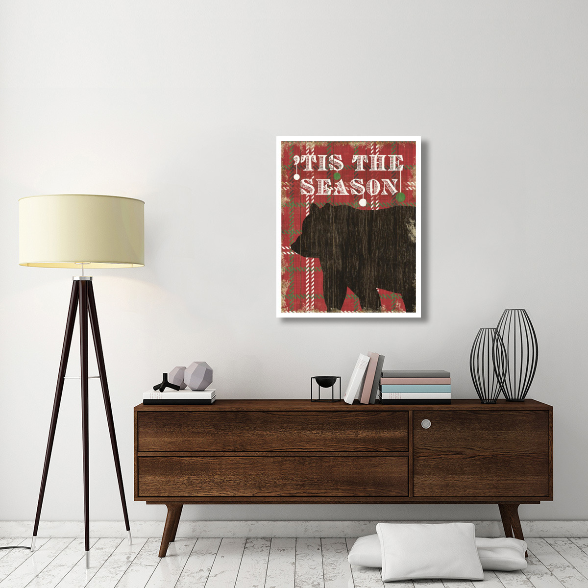 Simple Living Holiday Bear -Paper Art-30&quotx37"