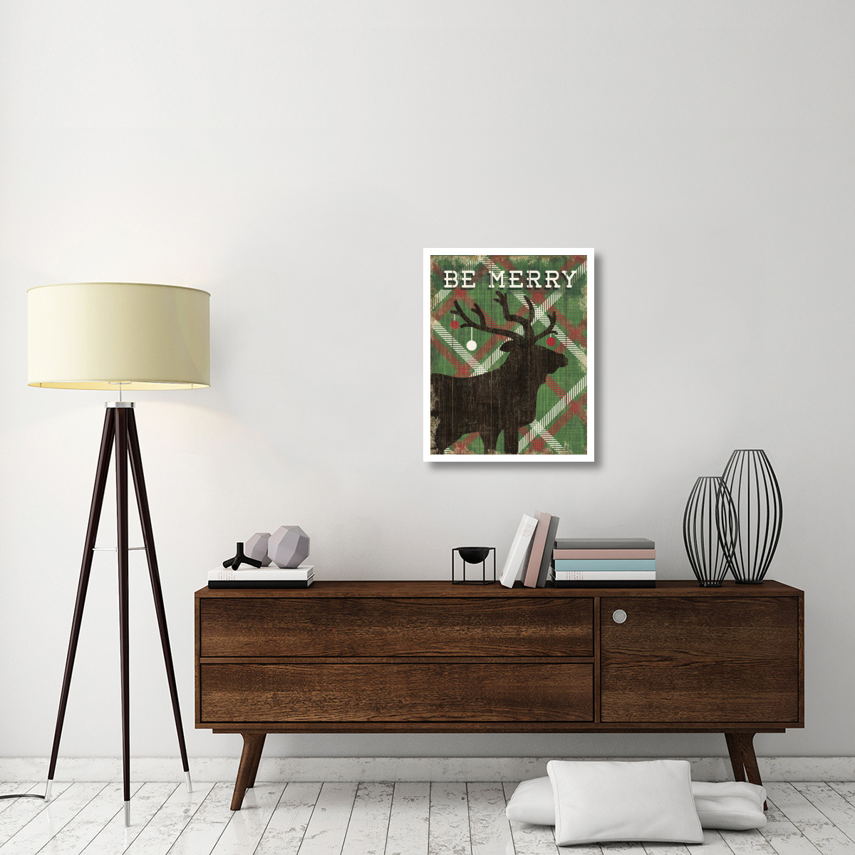Simple Living Holiday Elk -Paper Art-24&quotx30"
