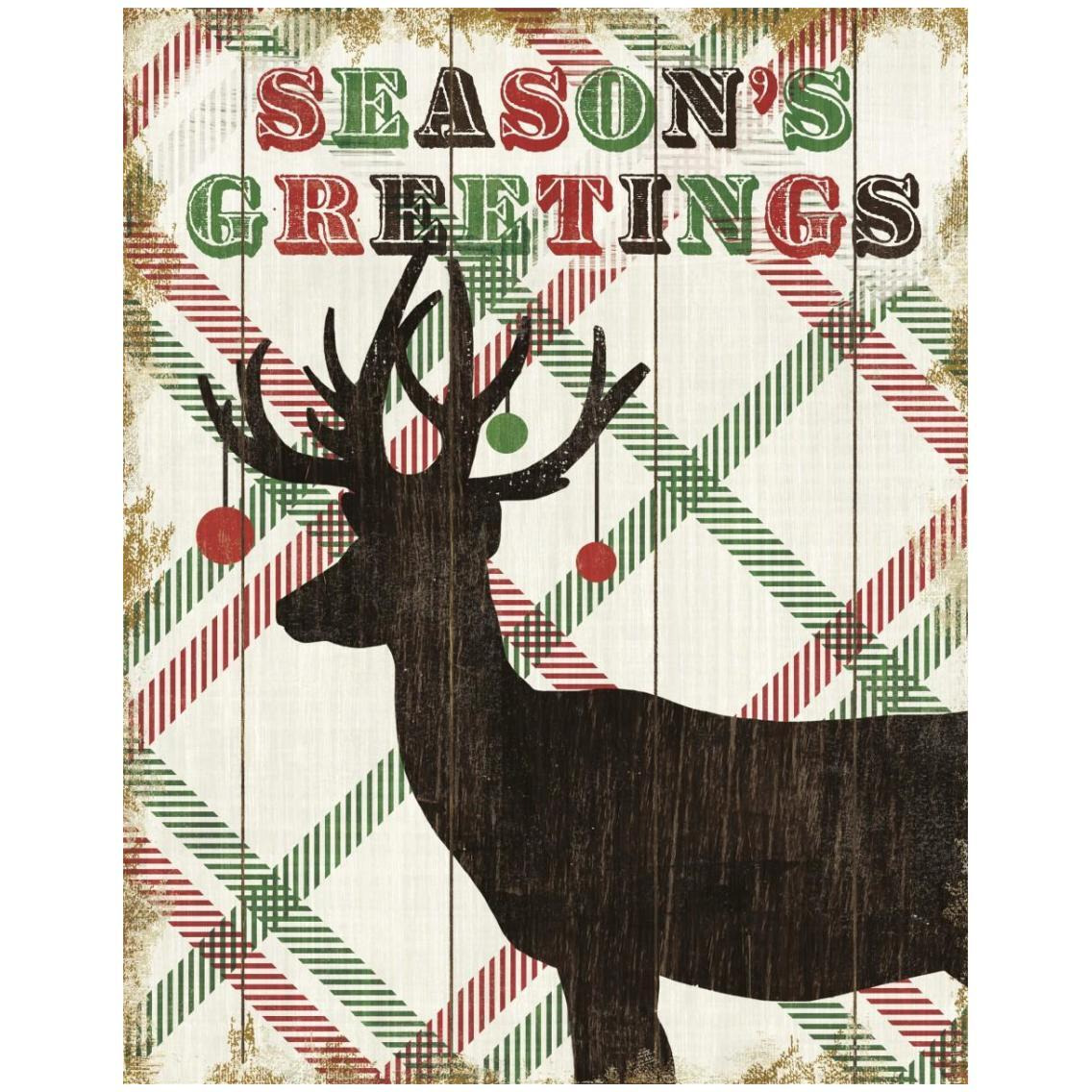 Simple Living Holiday Deer -Paper Art-24&quotx30"