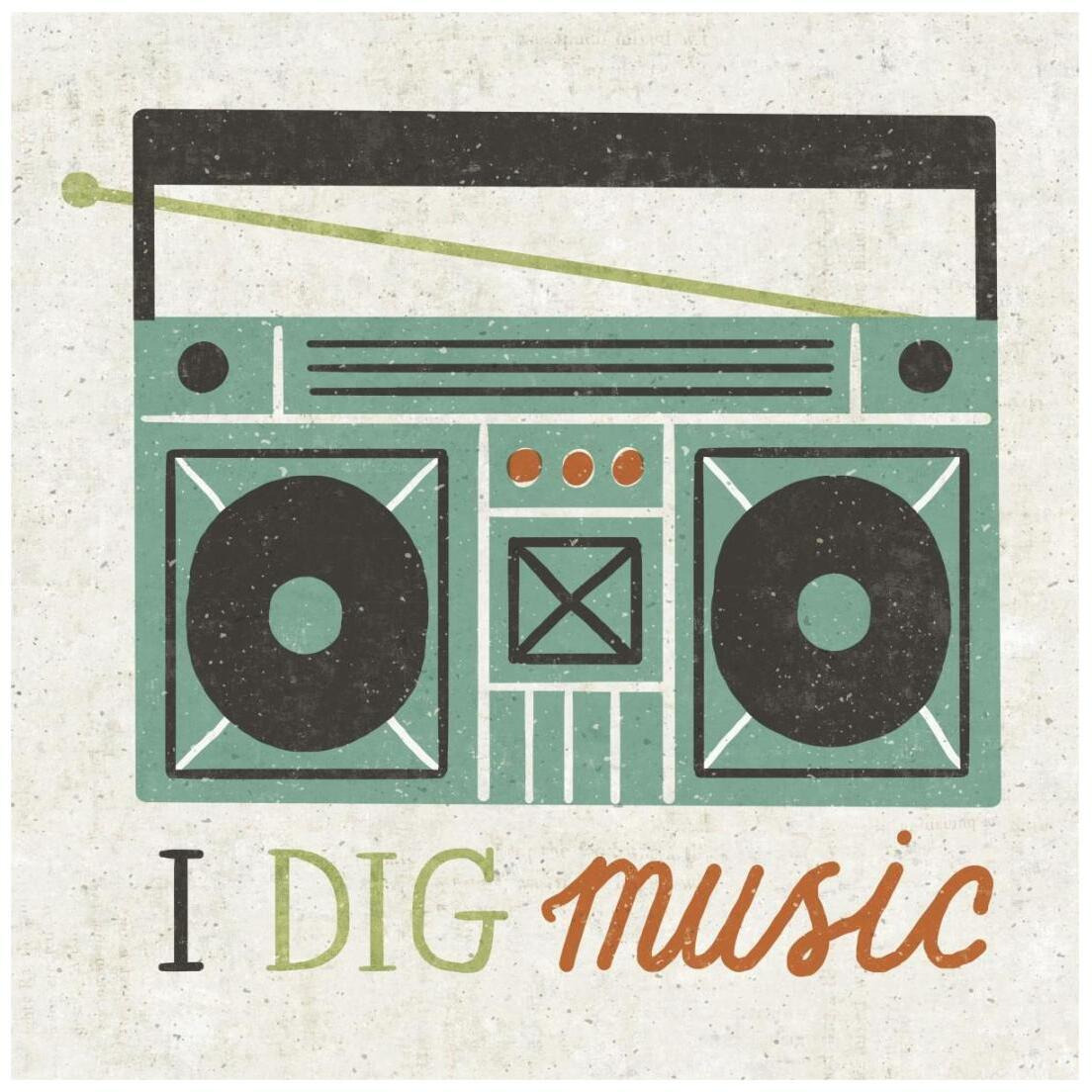 Retro Desktop Boom Box -Paper Art-20&quotx20"