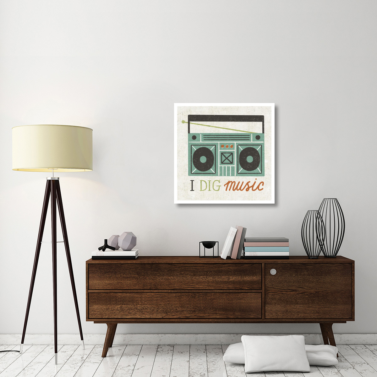 Retro Desktop Boom Box -Paper Art-32&quotx32"