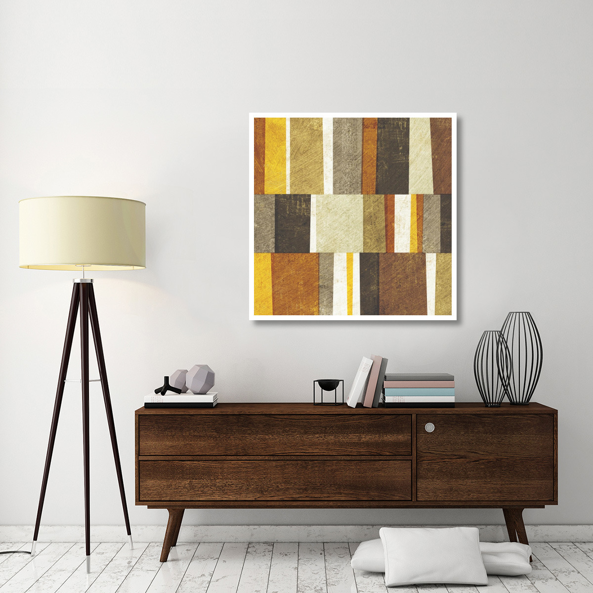 Neutral and Spice Abstract -Paper Art-42&quotx42"