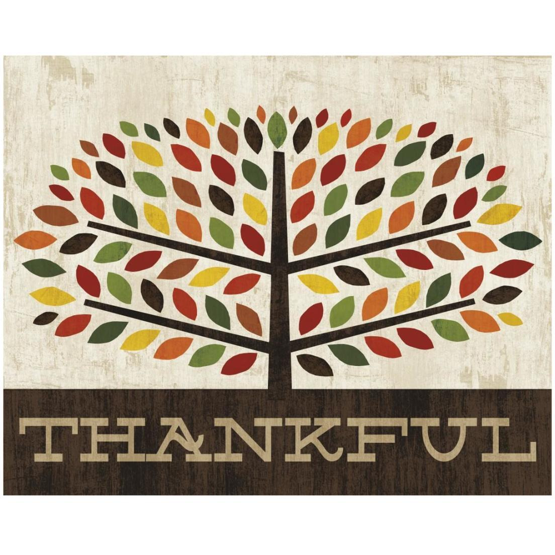 Family Tree - Thankful -Paper Art-22&quotx18"