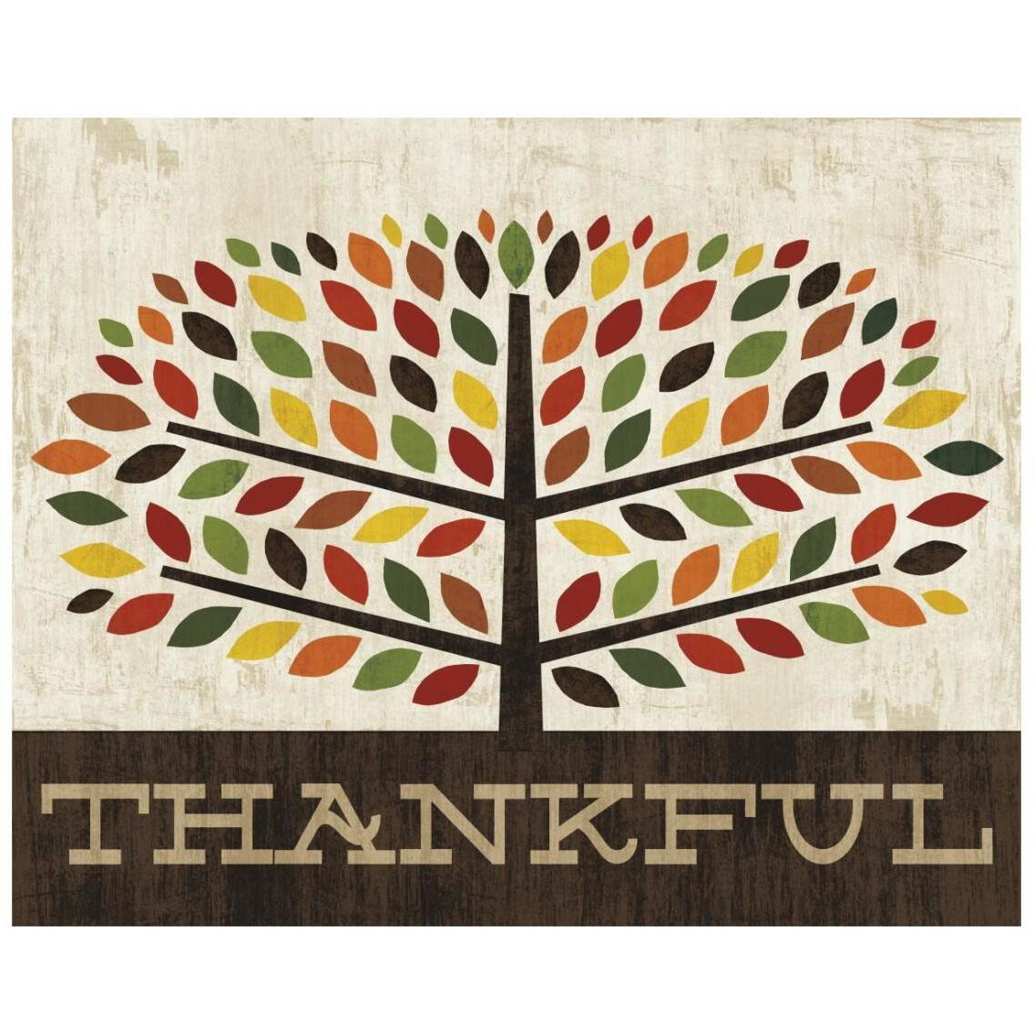 Family Tree - Thankful -Paper Art-26&quotx22"