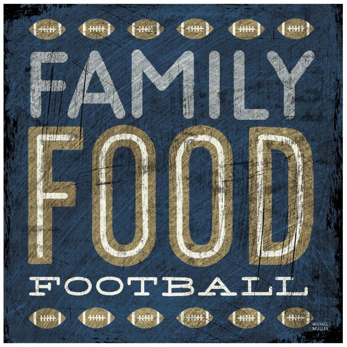 Football I Blue -Paper Art-20&quotx20"