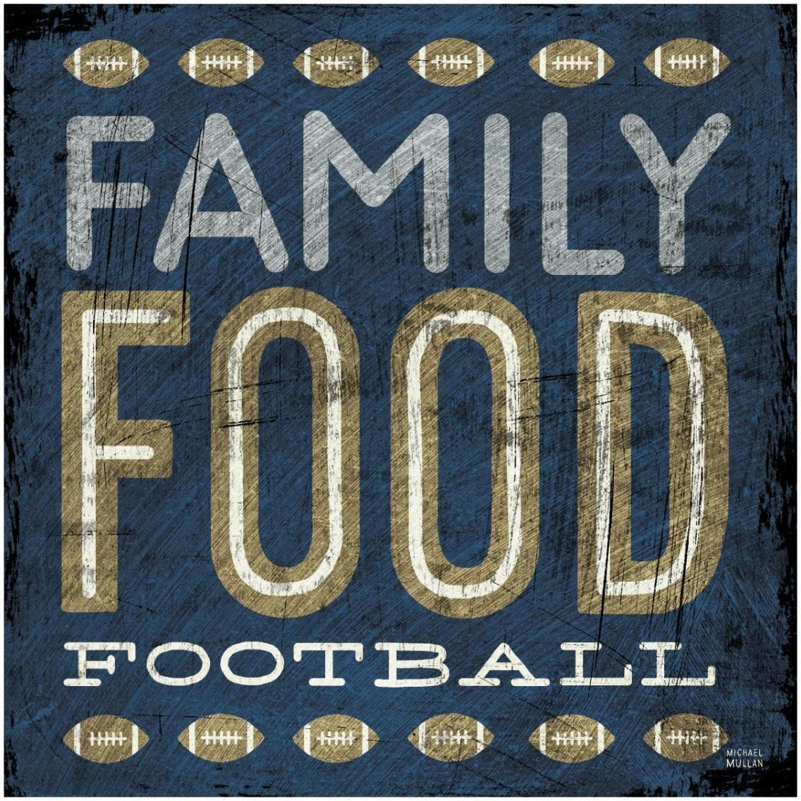 Football I Blue -Paper Art-32&quotx32"