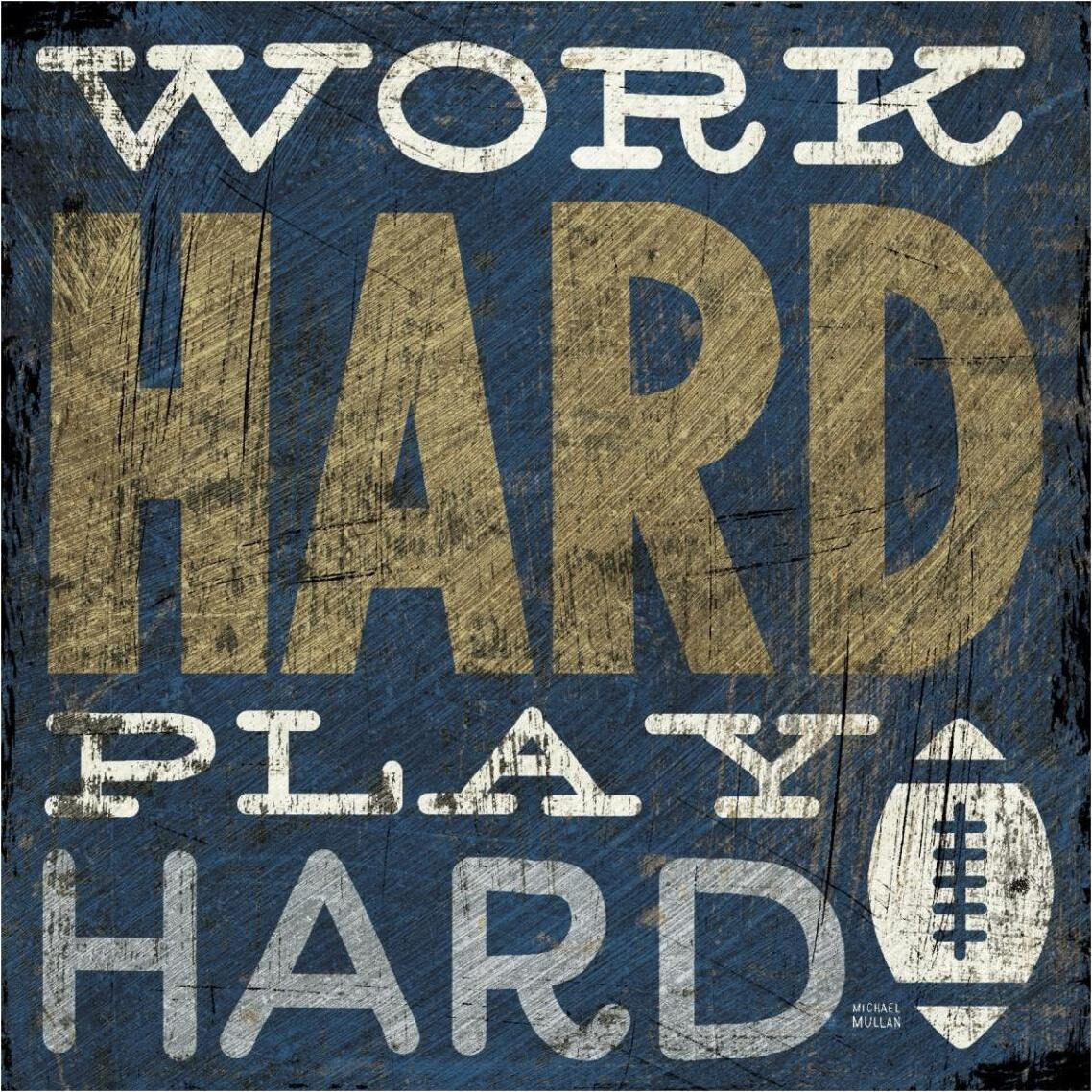 Football V Blue -Paper Art-38&quotx38"