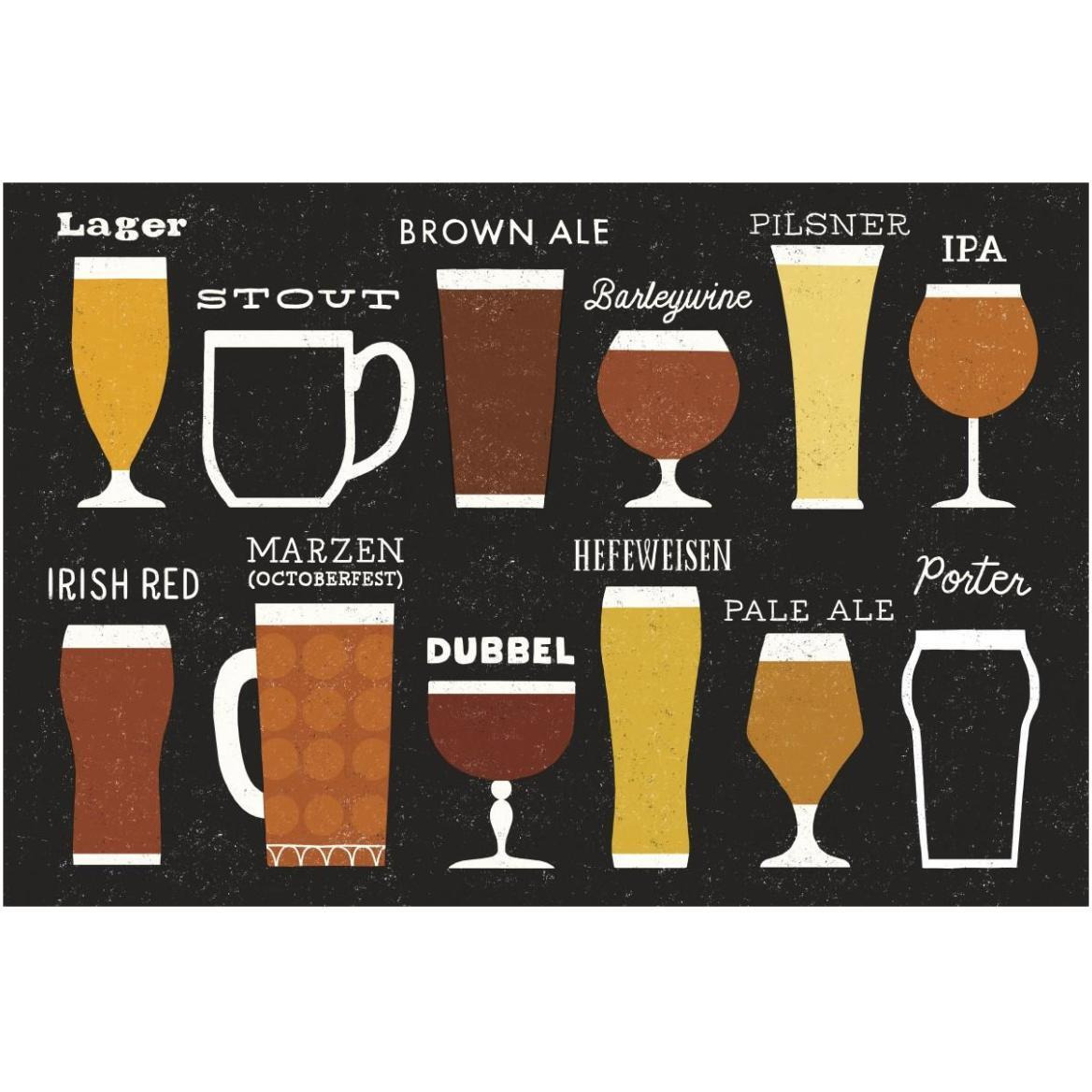 Craft Beer List -Paper Art-62&quotx42"
