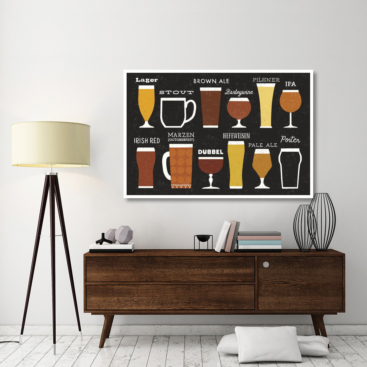 Craft Beer List -Paper Art-62&quotx42"