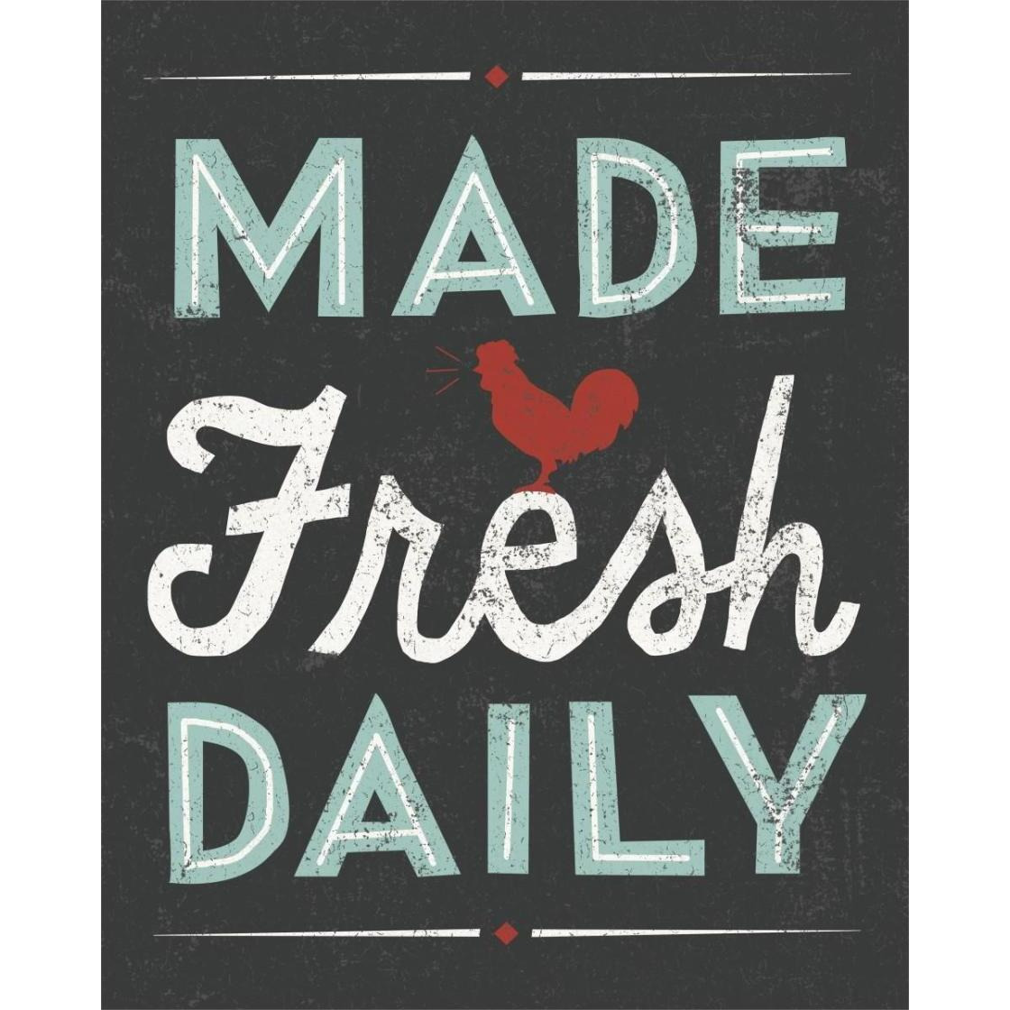 Retro Diner Made Fresh Daily -Paper Art-24&quotx30"