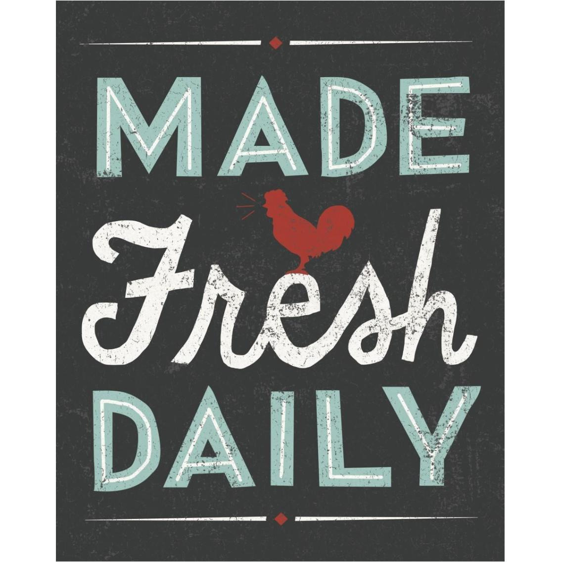 Retro Diner Made Fresh Daily -Paper Art-30&quotx37"