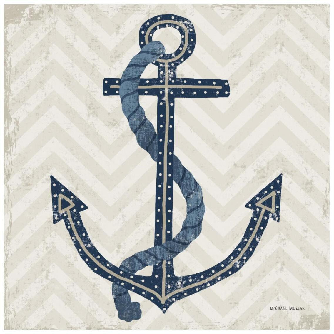 Nautical Anchor -Paper Art-26&quotx26"