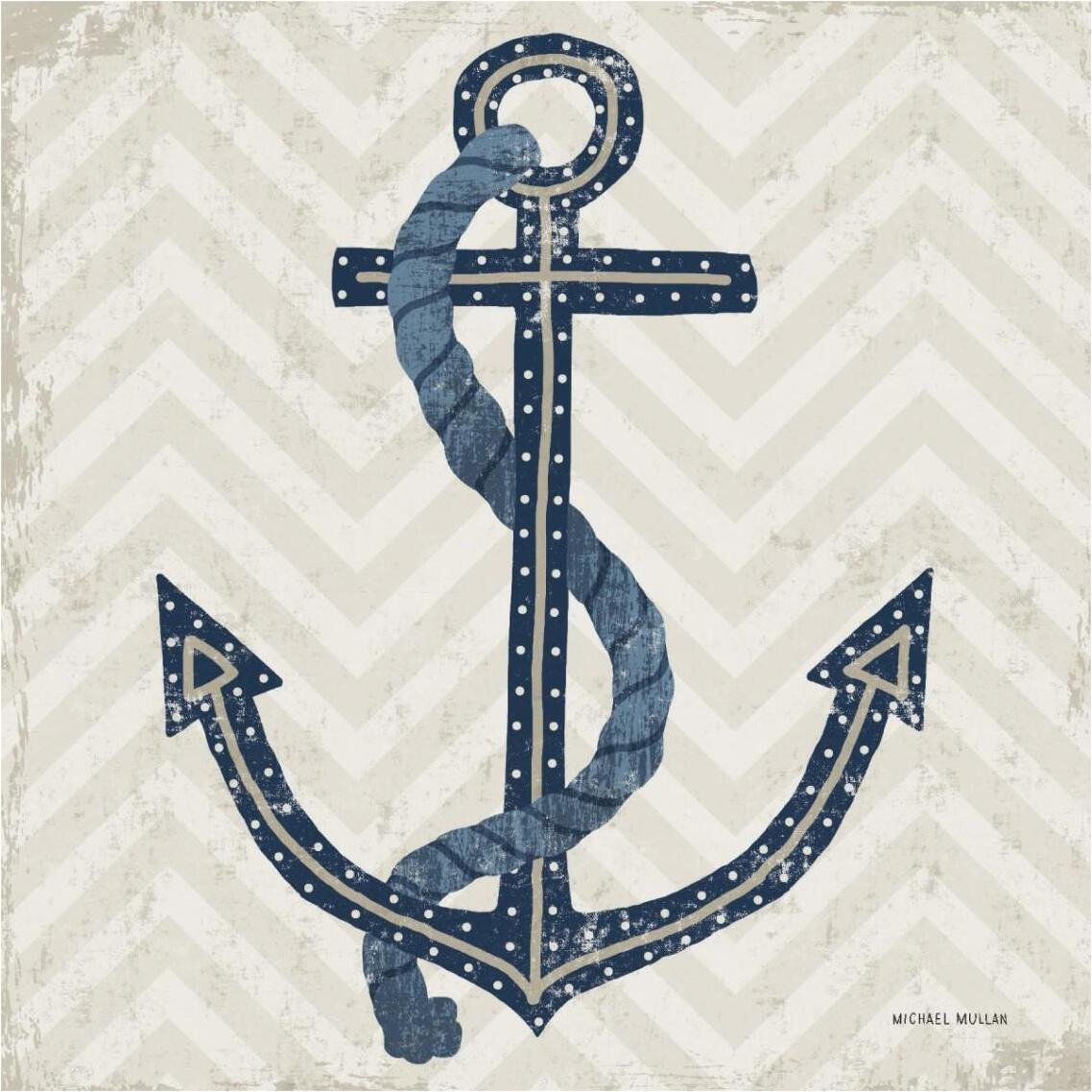 Nautical Anchor -Paper Art-38&quotx38"
