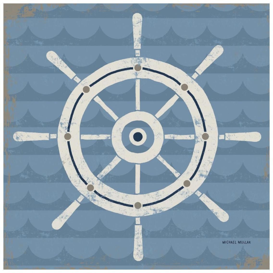 Nautical Helm -Paper Art-26&quotx26"