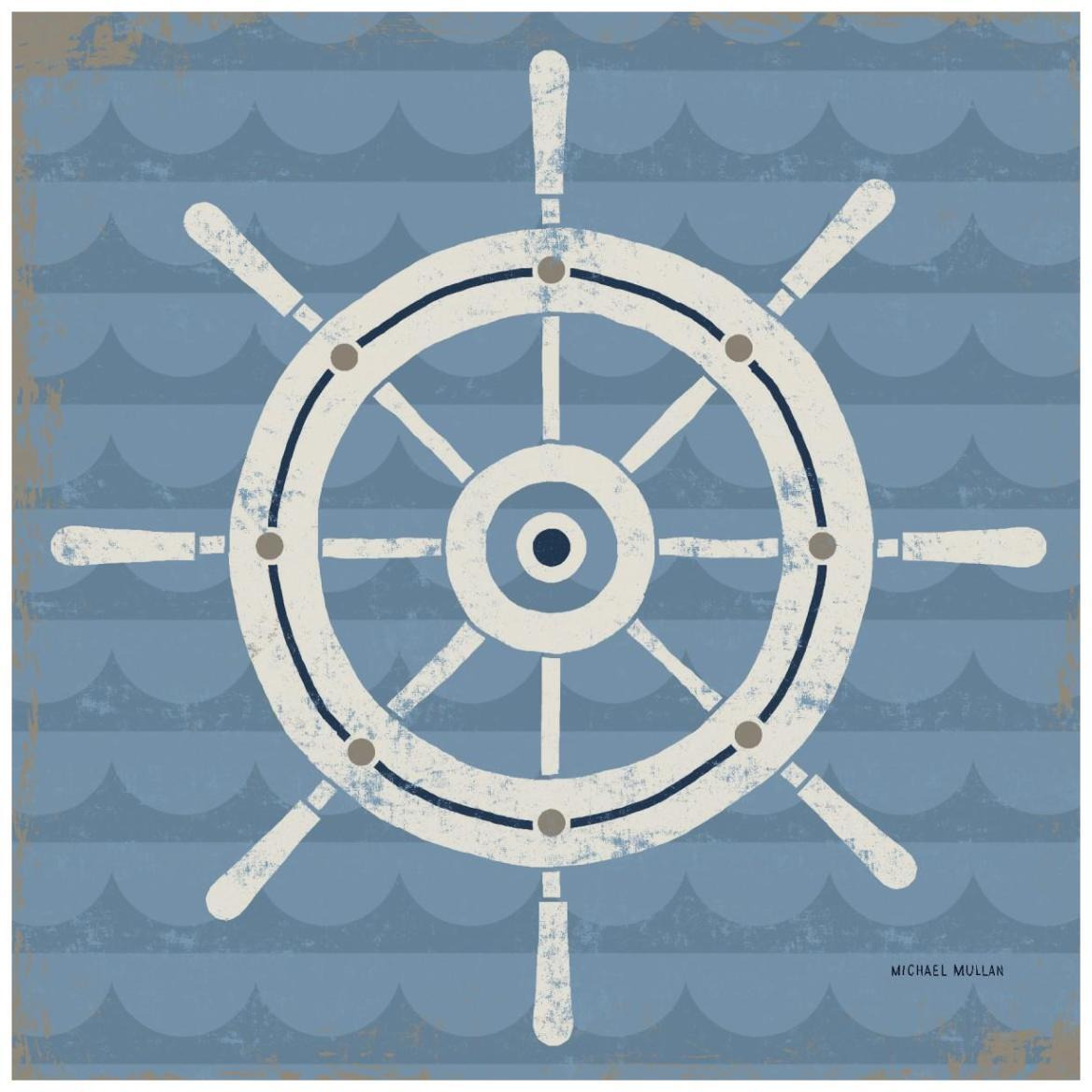 Nautical Helm -Paper Art-42&quotx42"