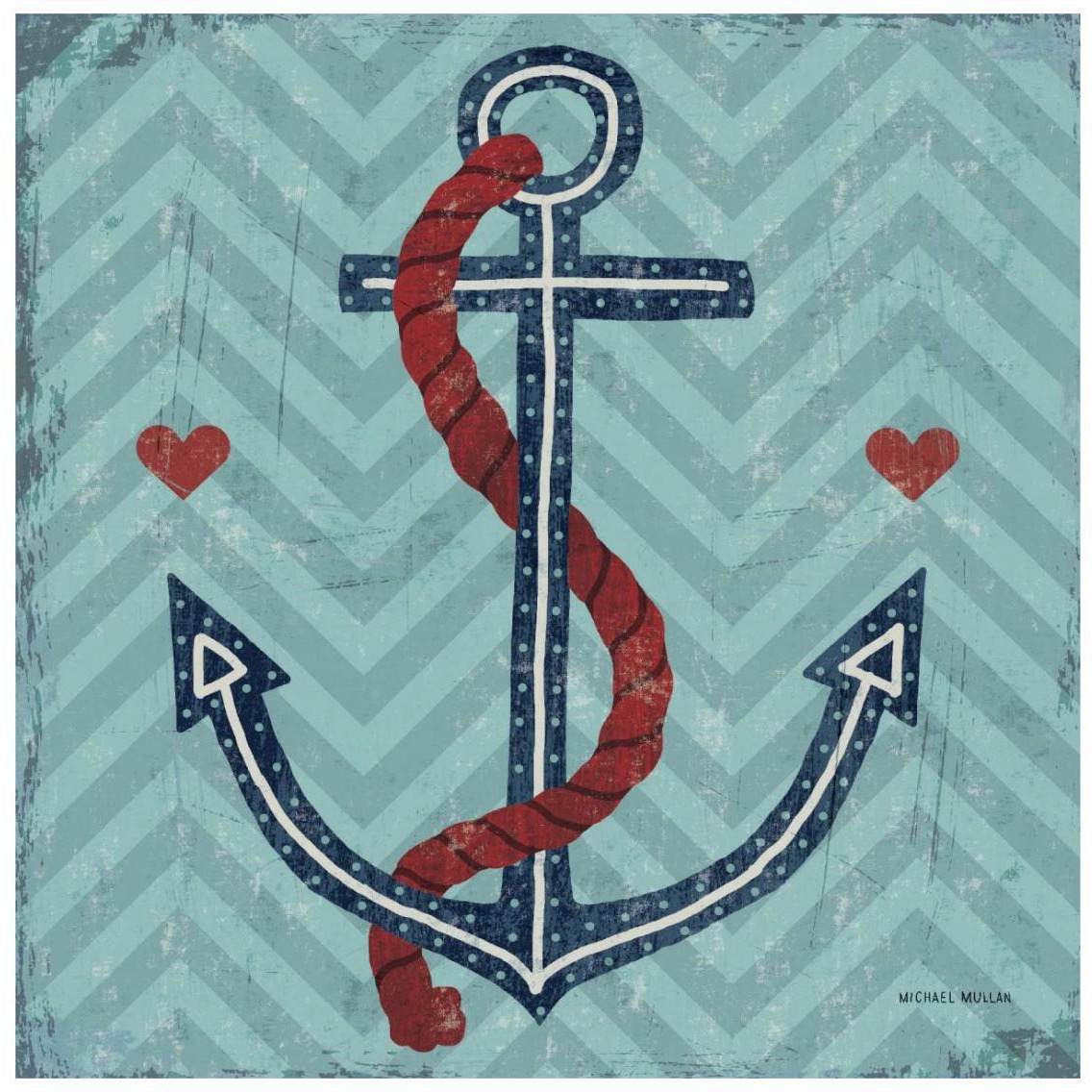 Nautical Love Anchor -Paper Art-26&quotx26"