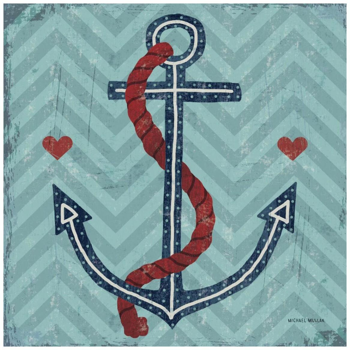 Nautical Love Anchor -Paper Art-42&quotx42"