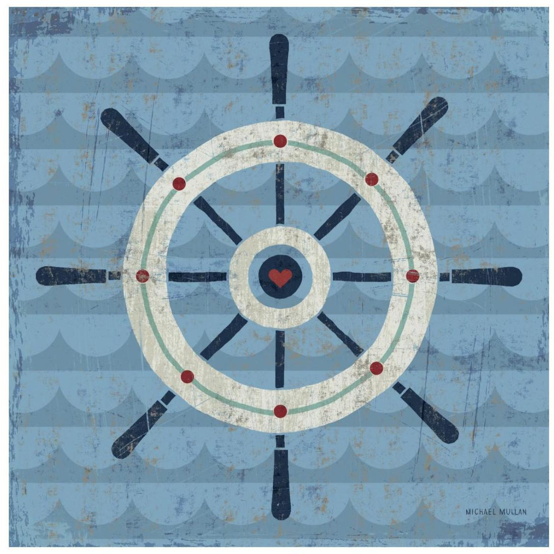 Nautical Love Helm -Paper Art-26&quotx26"