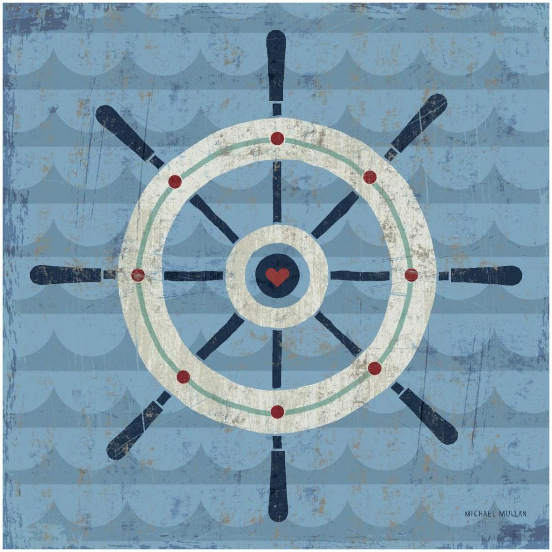 Nautical Love Helm -Paper Art-32&quotx32"