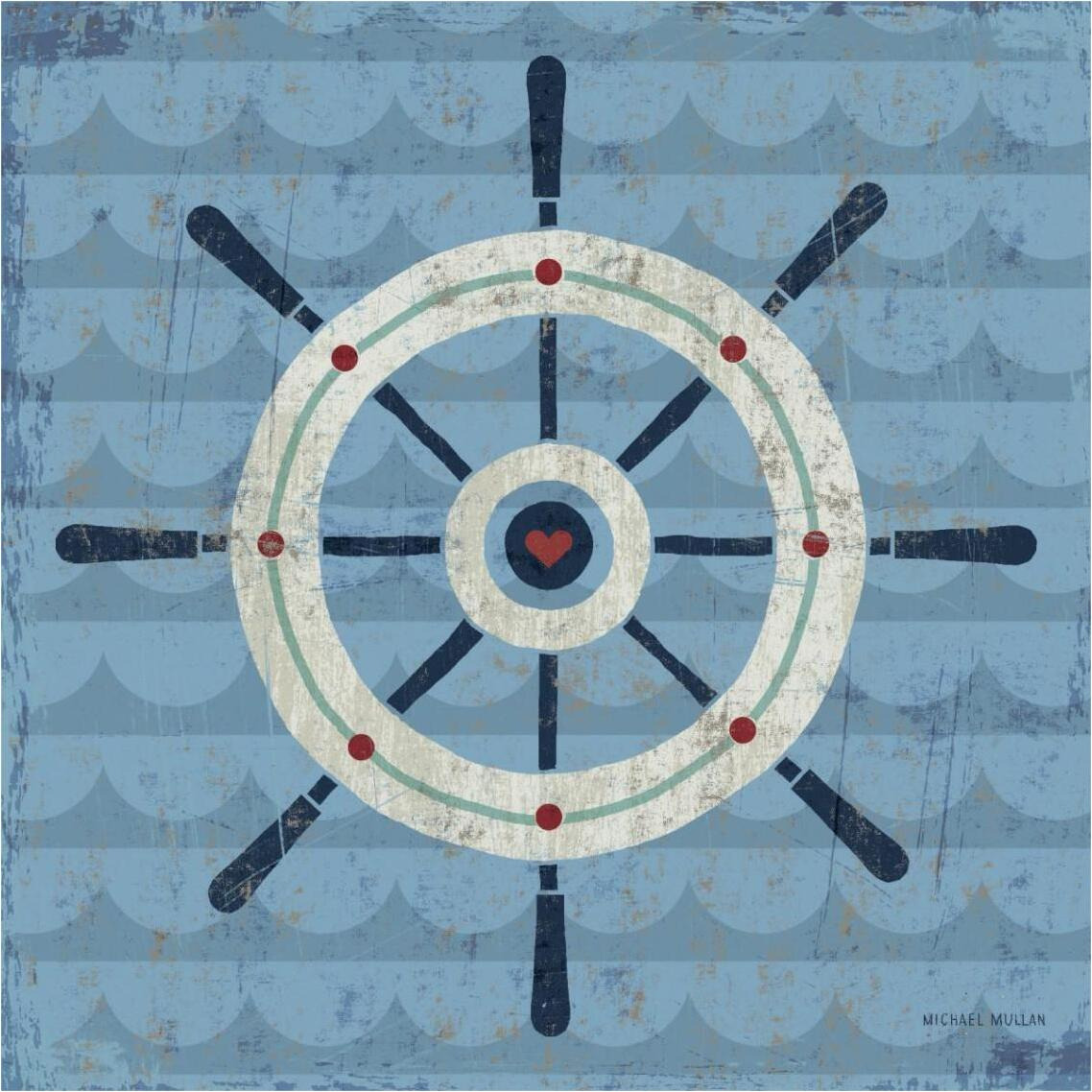Nautical Love Helm -Paper Art-38&quotx38"