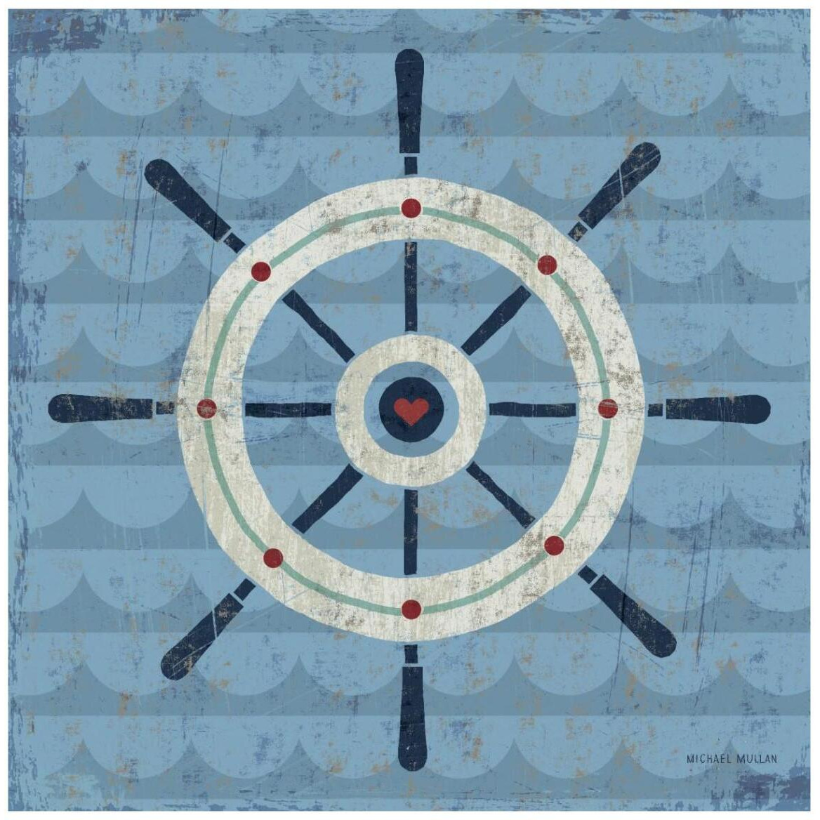 Nautical Love Helm -Paper Art-42&quotx42"